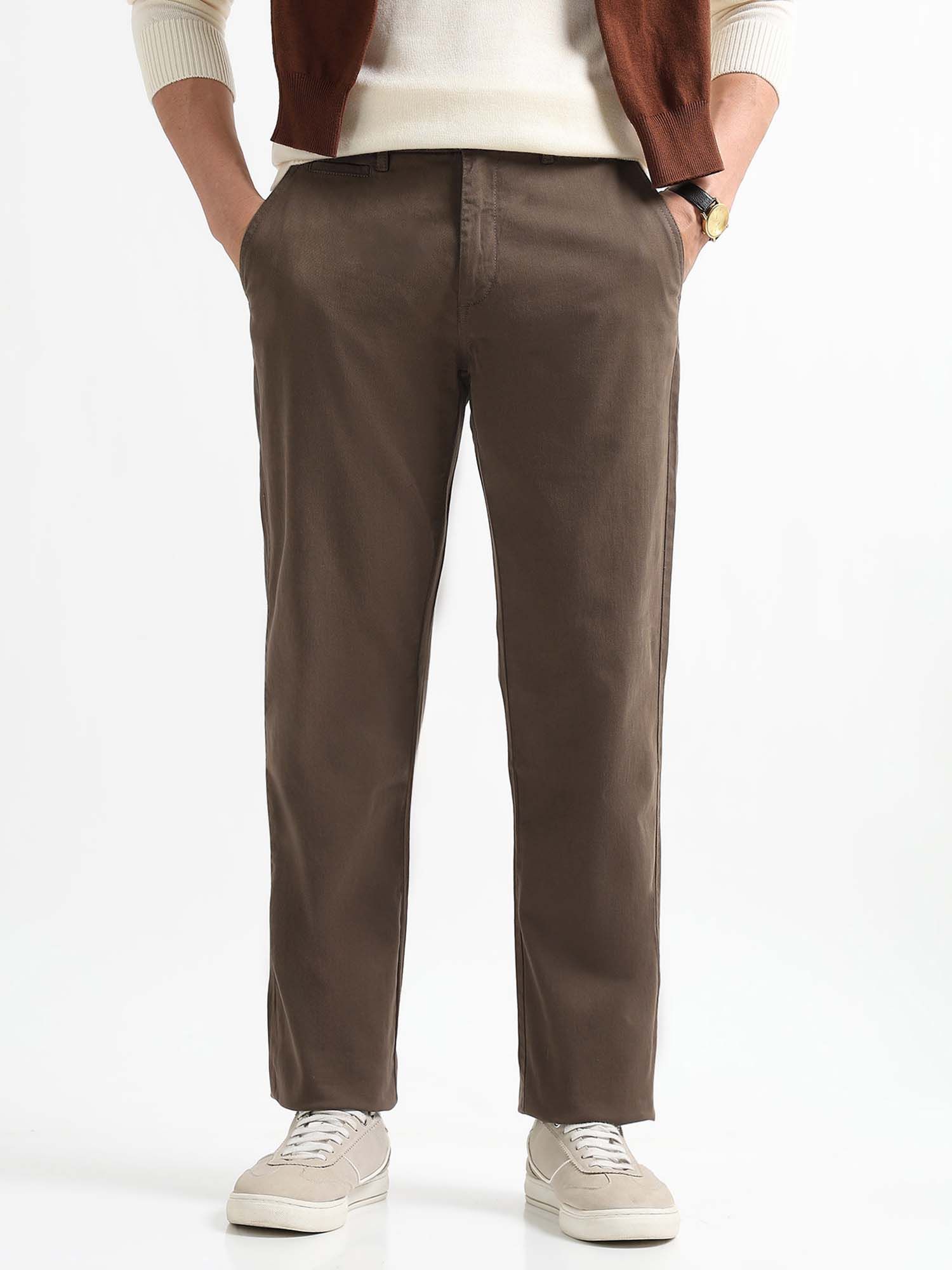 Arrow Sports Arrow Sport Mens Madison Regular Fit Mid Rise Trousers