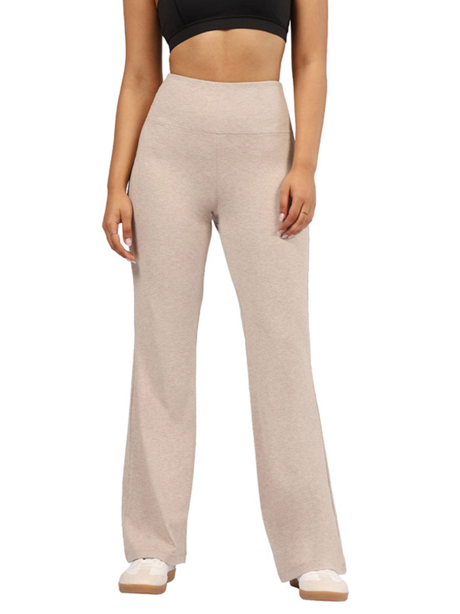 Blissclub Beige AirMelt Flare Sweatpants - Lite Flared Silhouette