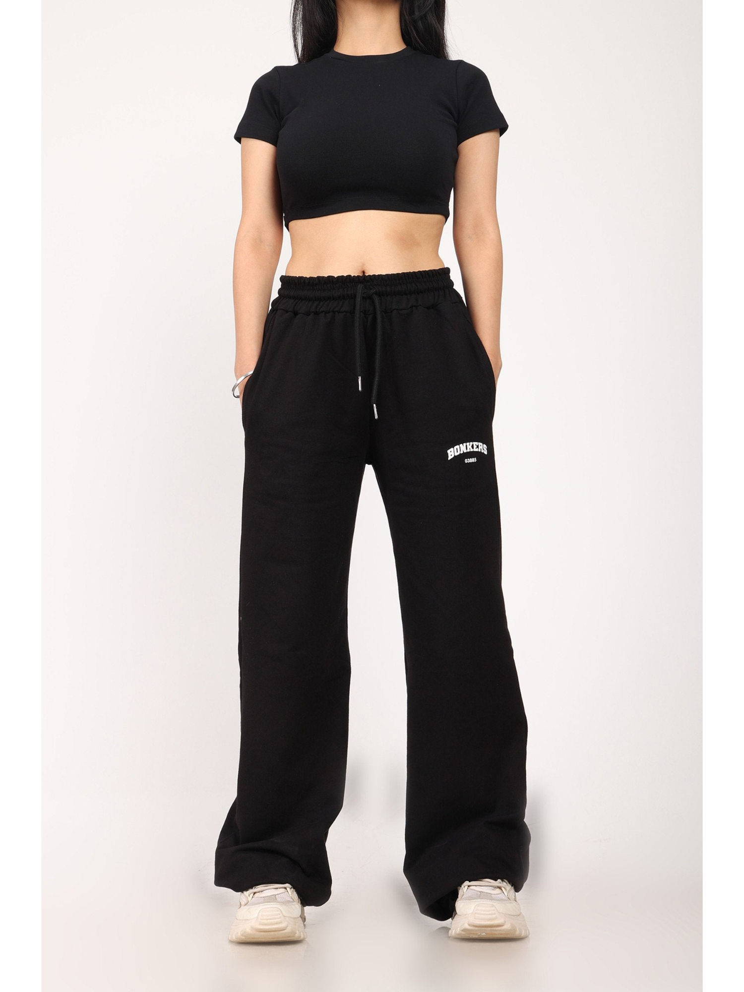 Bonkers Corner Black Solid Pant