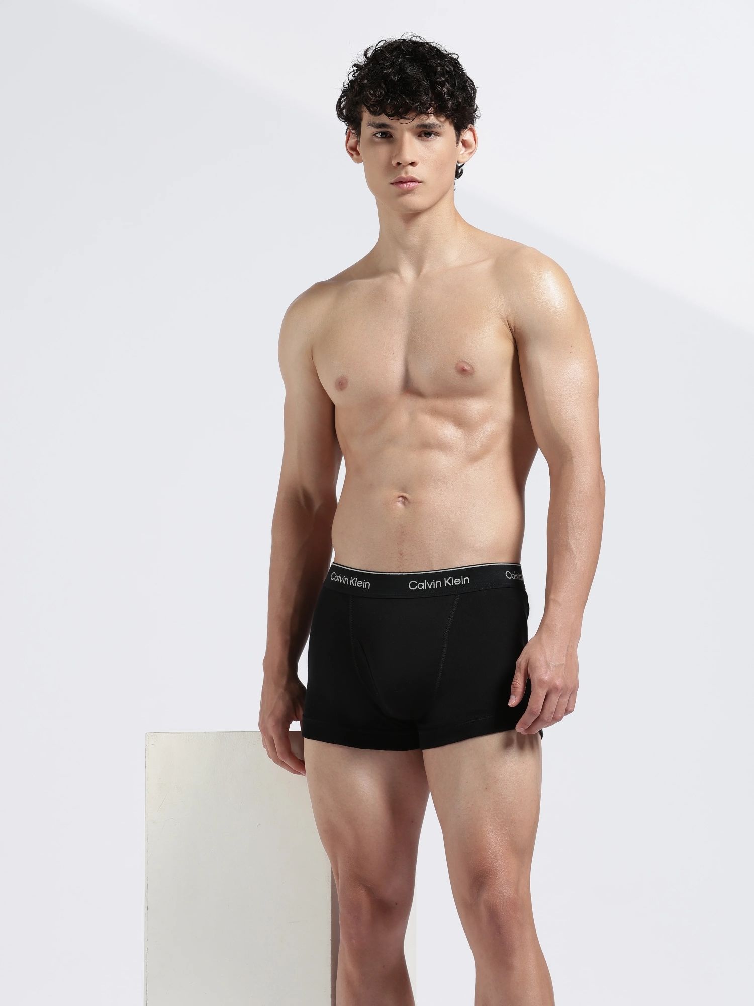 Calvin Klein Cotton Black Pack of 3 Trunks