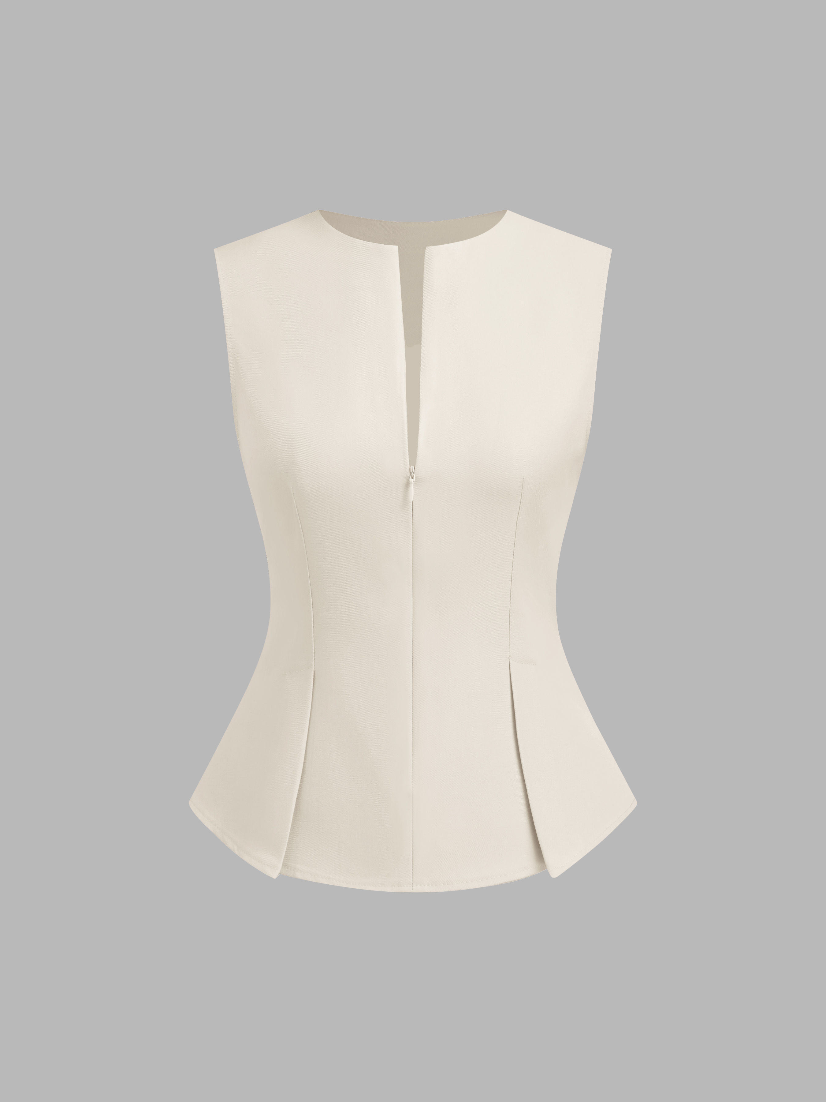 Cider Half Zip Pleated Blouse