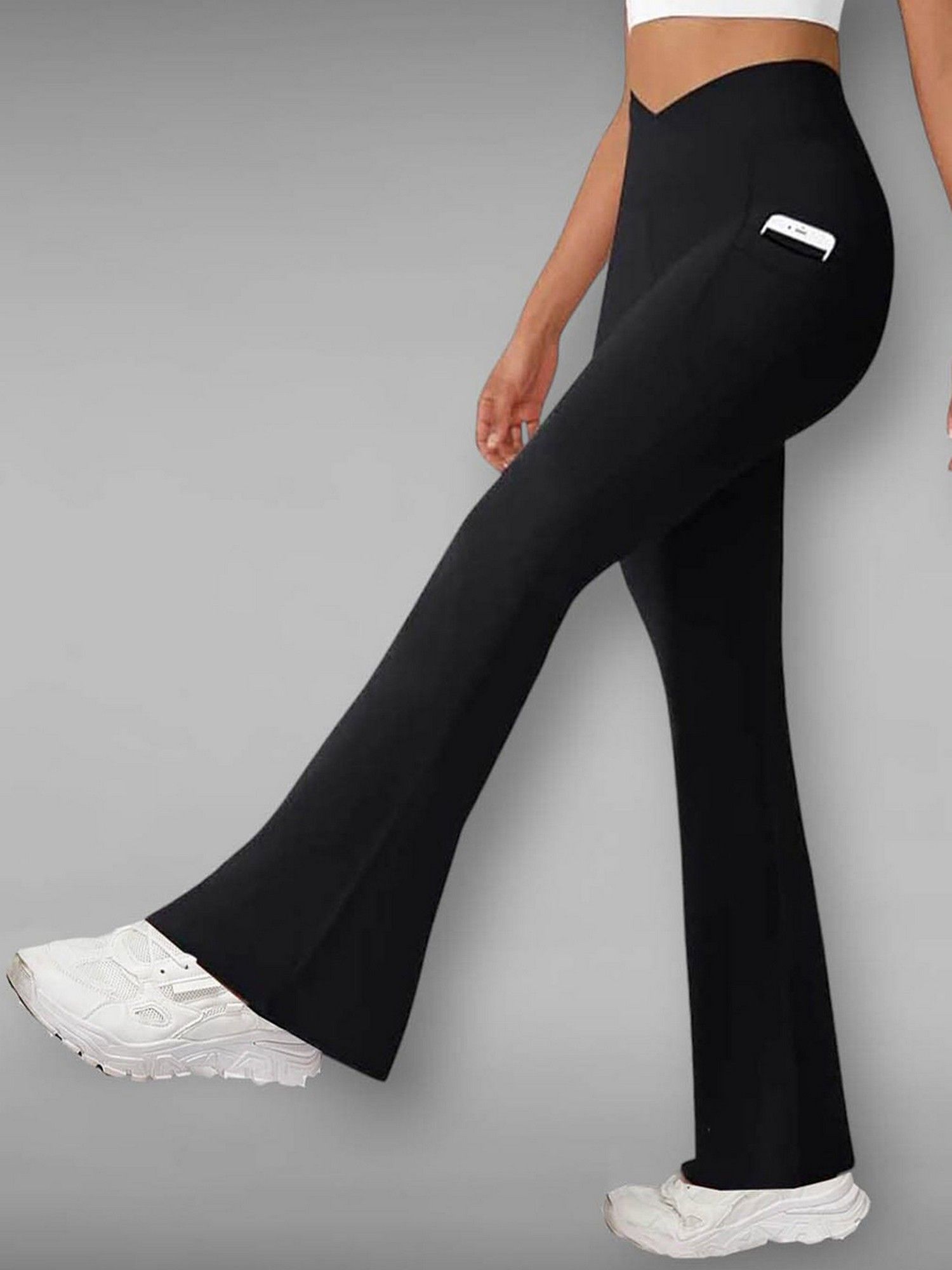 COLOR CAPITAL Women Black Polyester Solid Tights