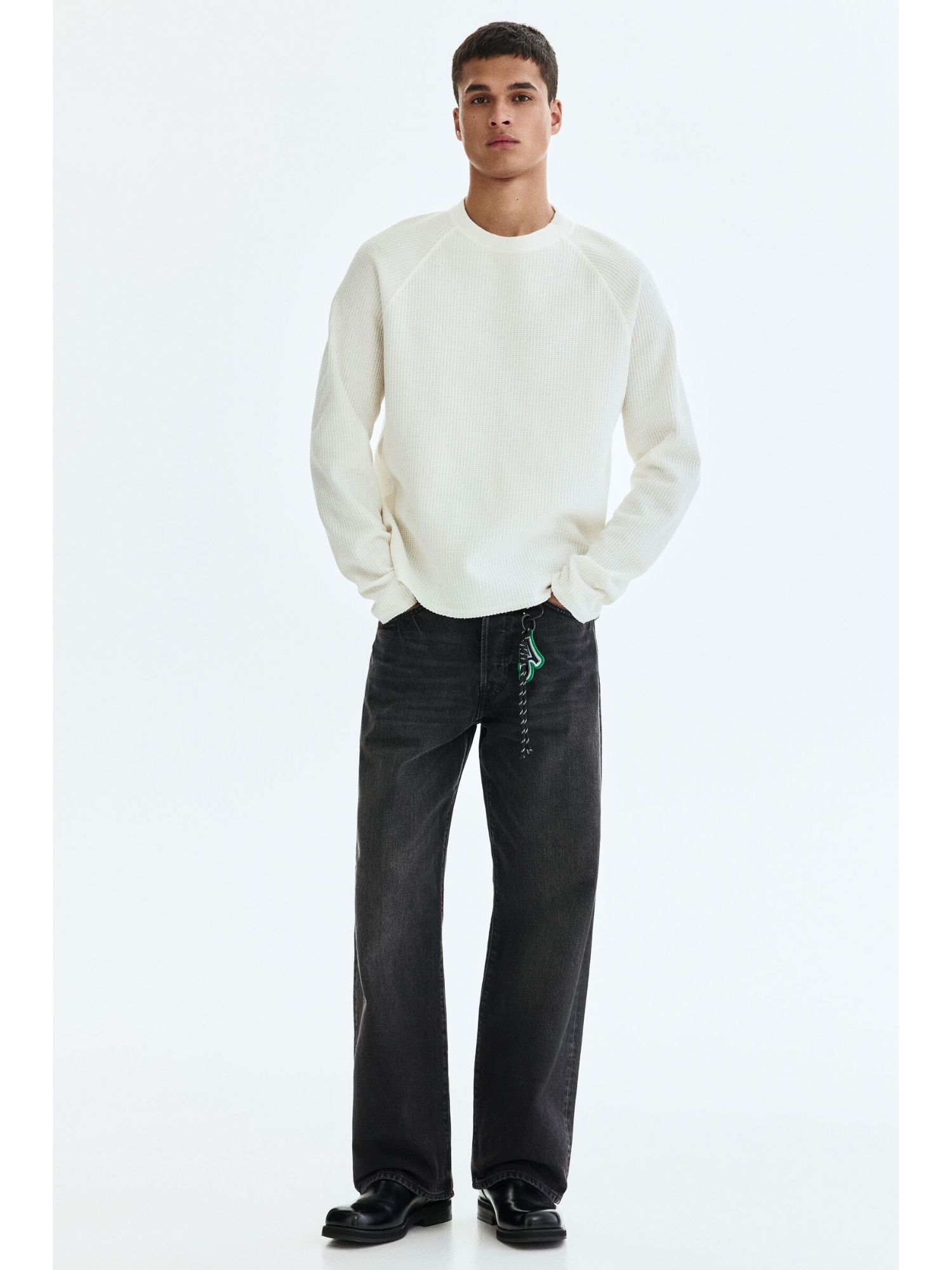 H&M Men Black Loose Jeans