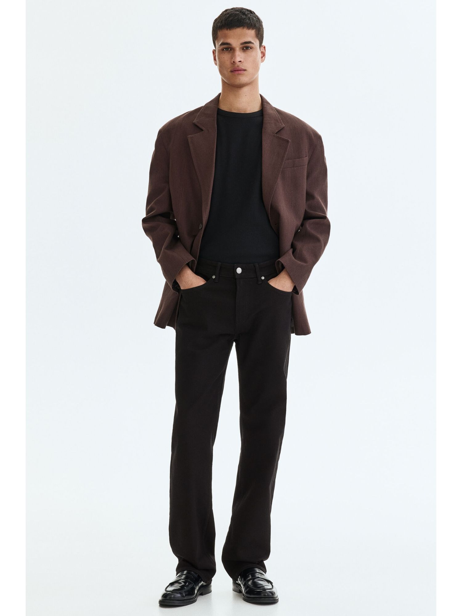 H&M Men Black Regular Jeans