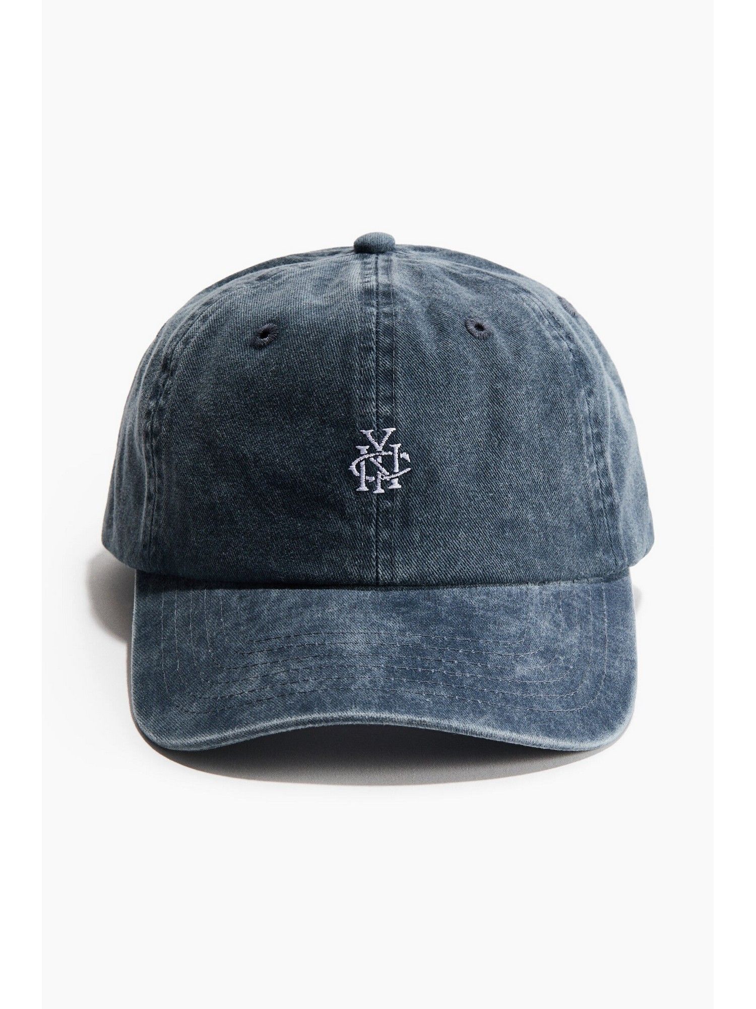 H&M Men Blue Cotton Twill Cap