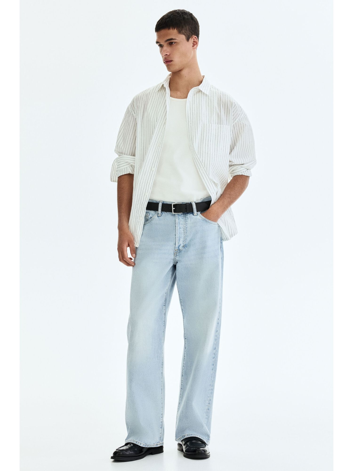 H&M Men Blue Loose Jeans
