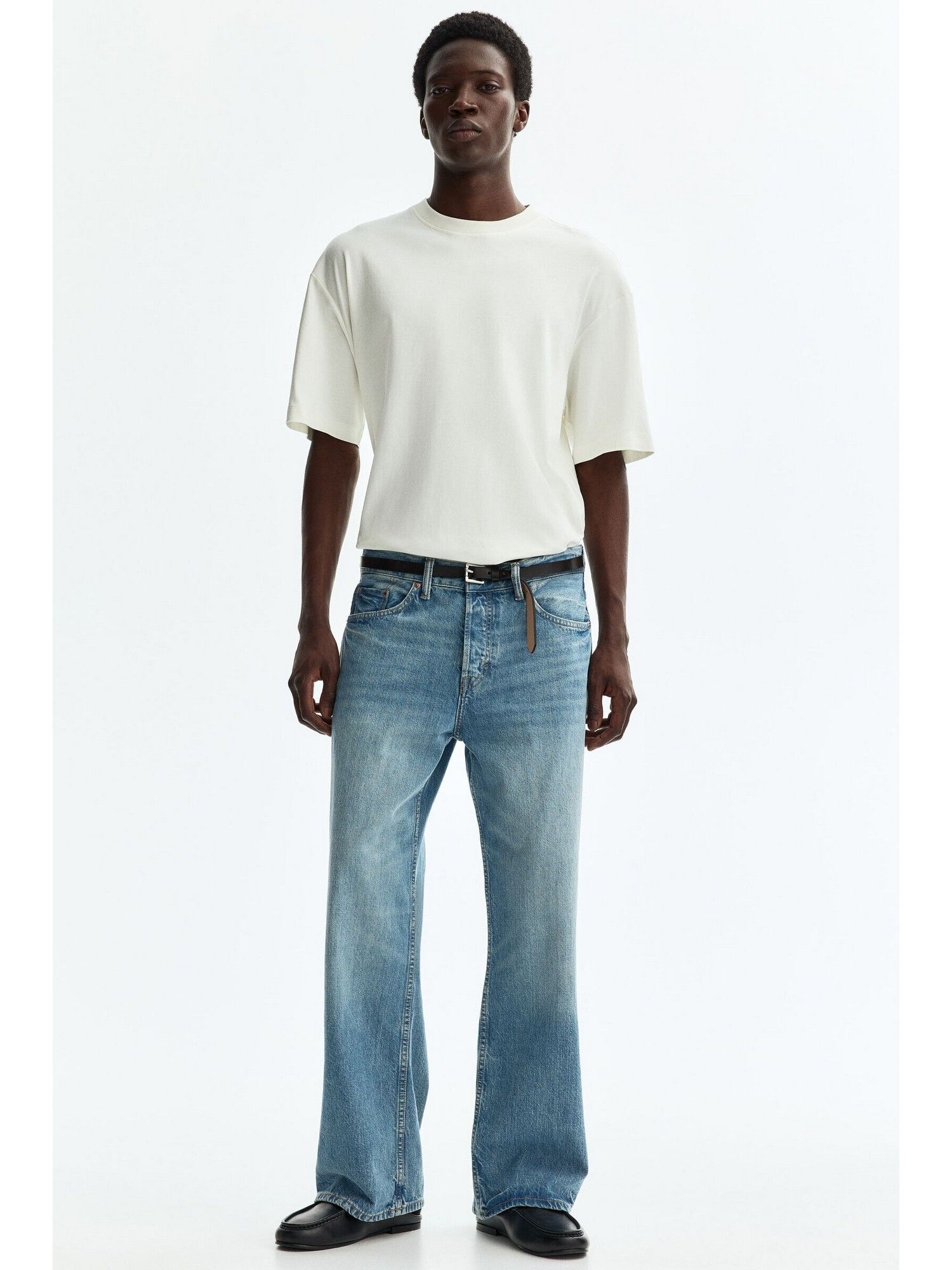 H&M Men Blue Loose Straight Jeans