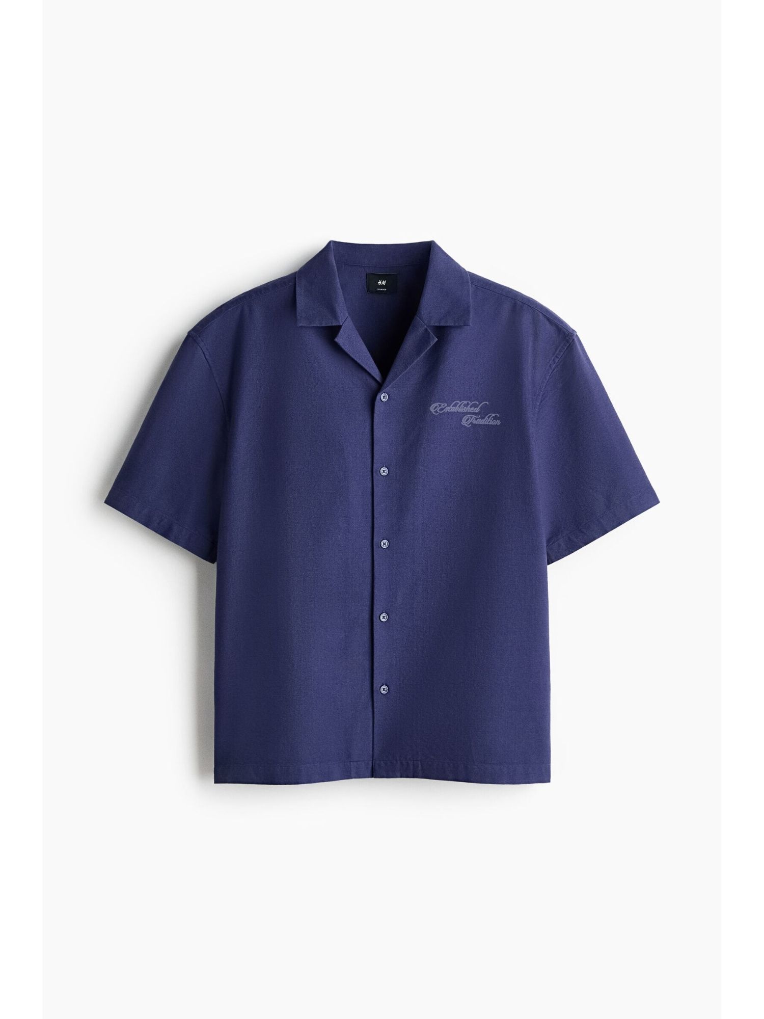 H&M Men Blue Regular Fit Polo Shirt