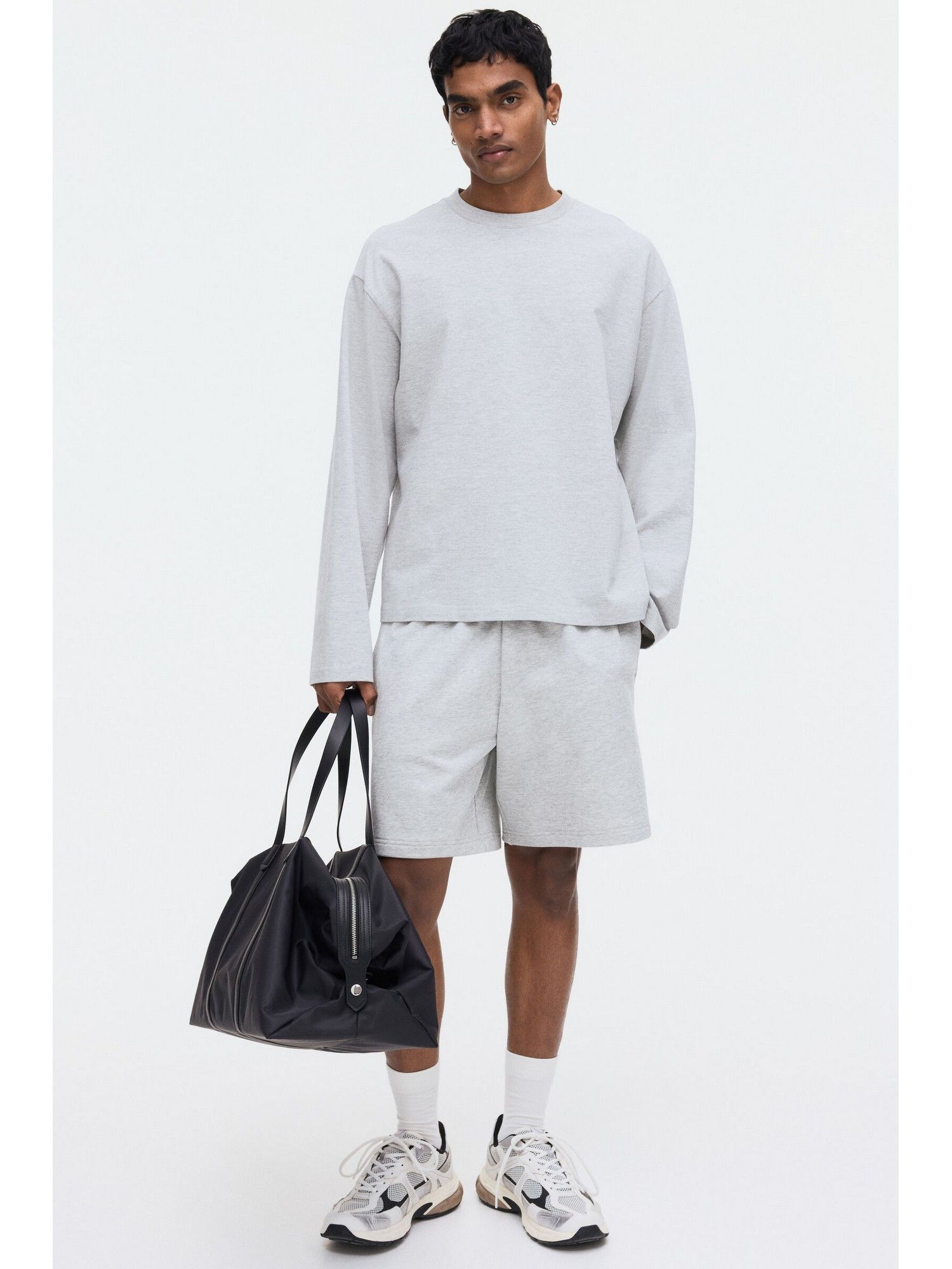 H&M Men Grey Regular Fit Sweatshorts