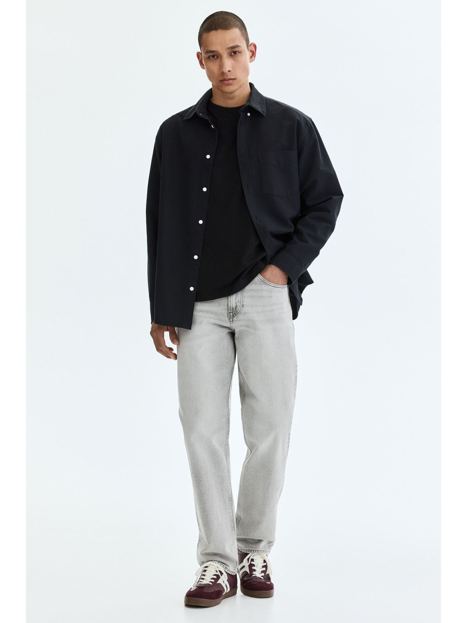 H&M Men Grey Regular Jeans