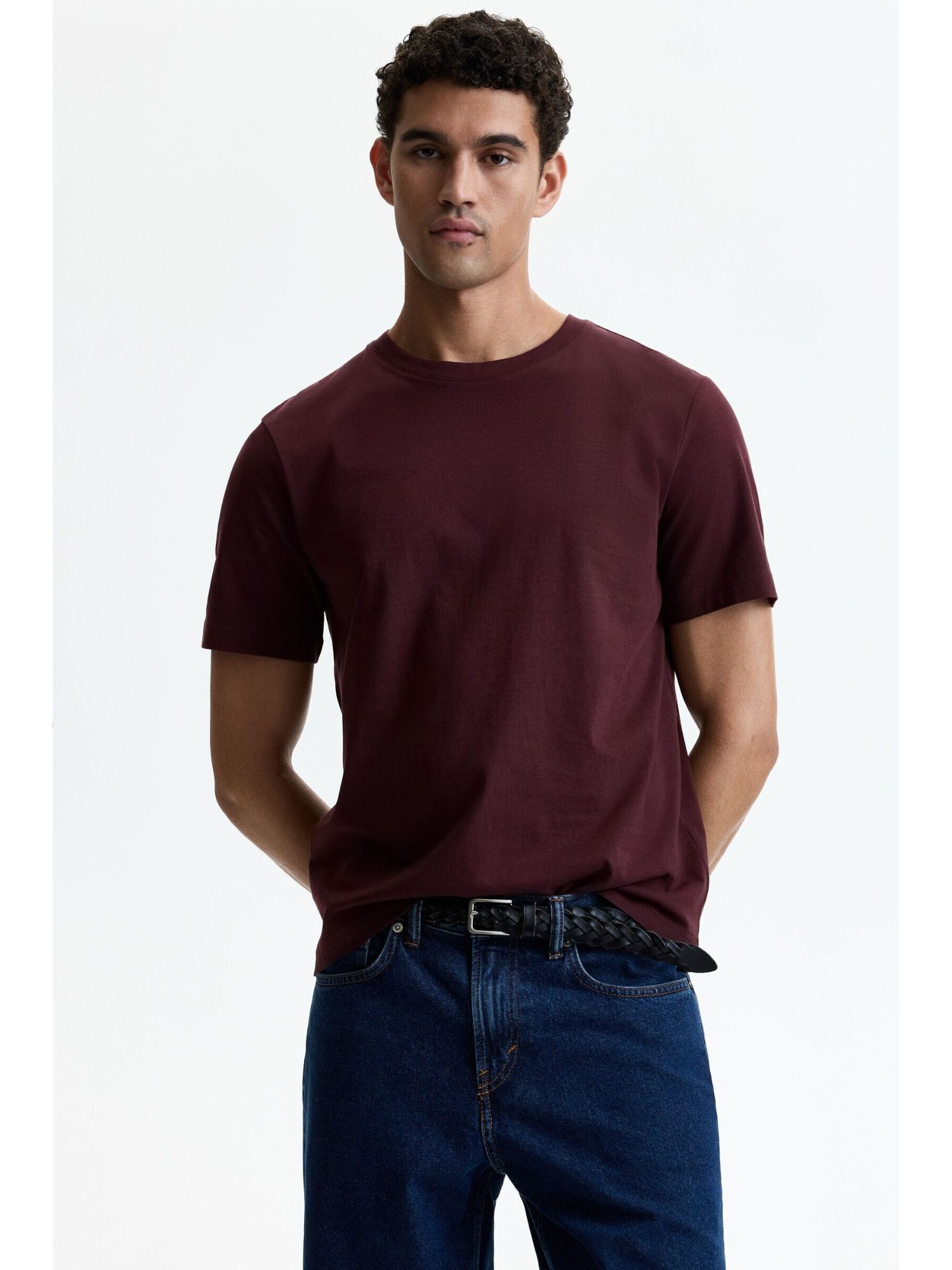 H&M Men Red Regular Fit T-Shirt