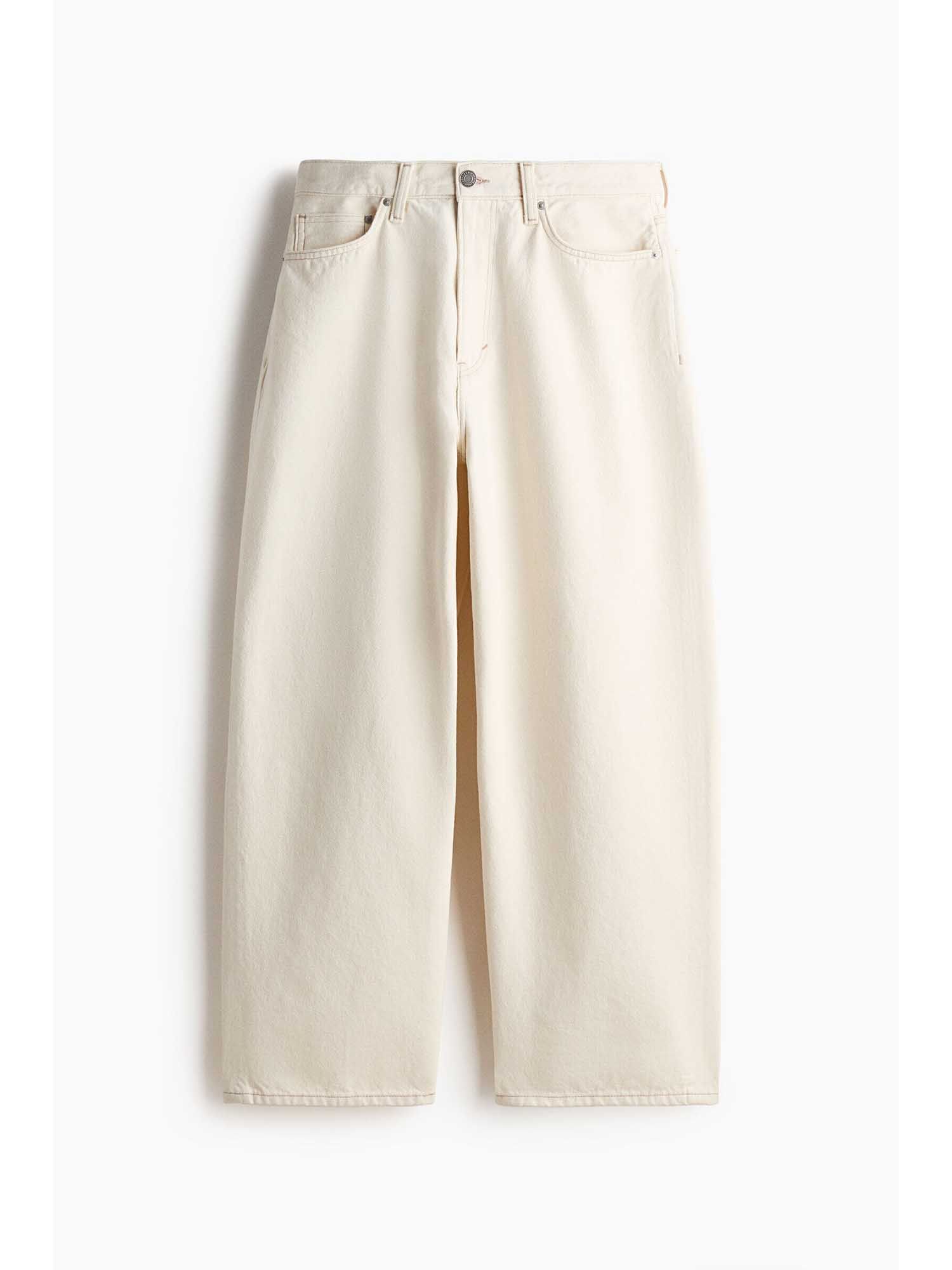 H&M Men White Baggy Jeans