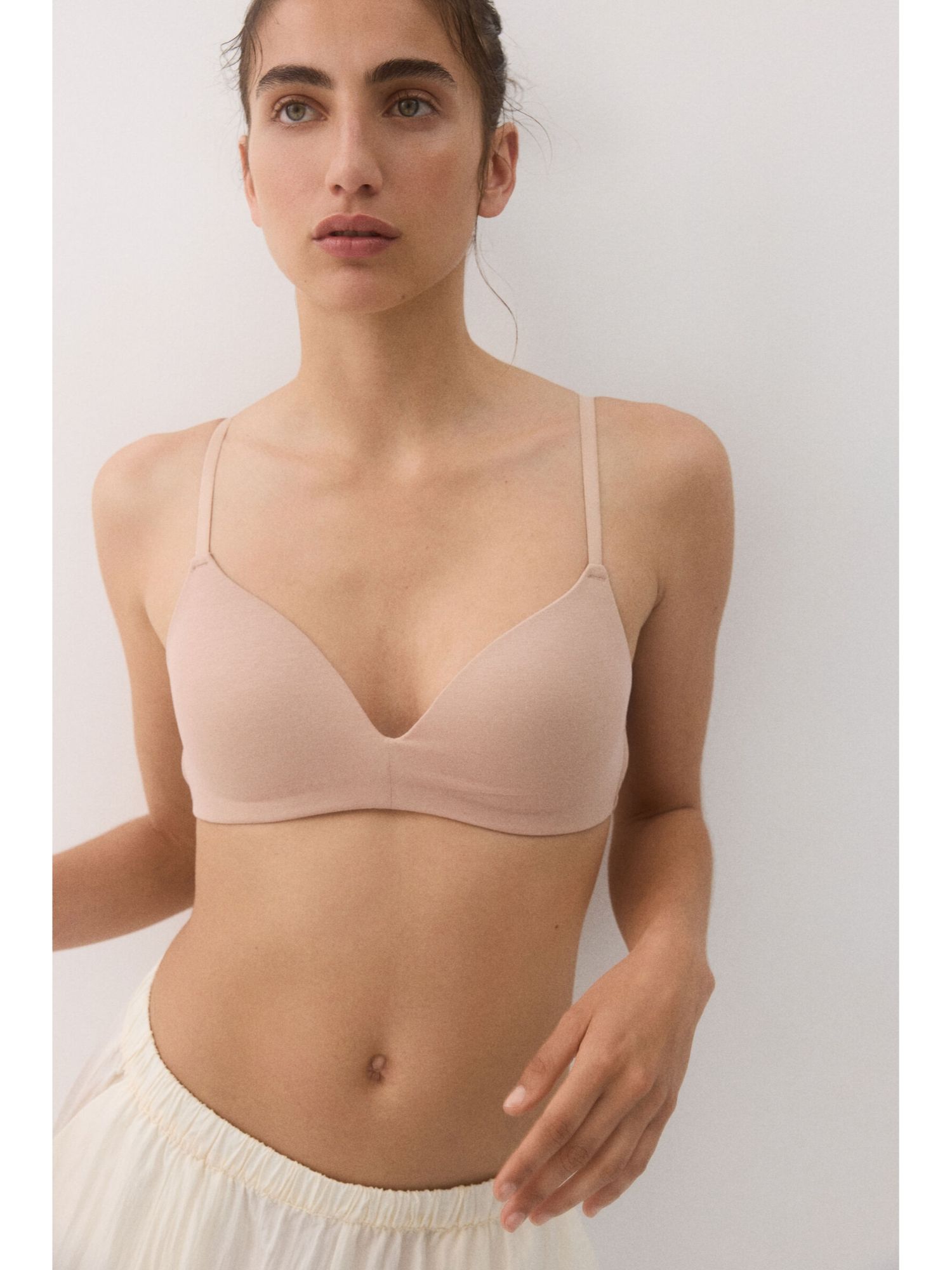 H&M Women 2-Pack Padded Non-Wired Cotton Bras