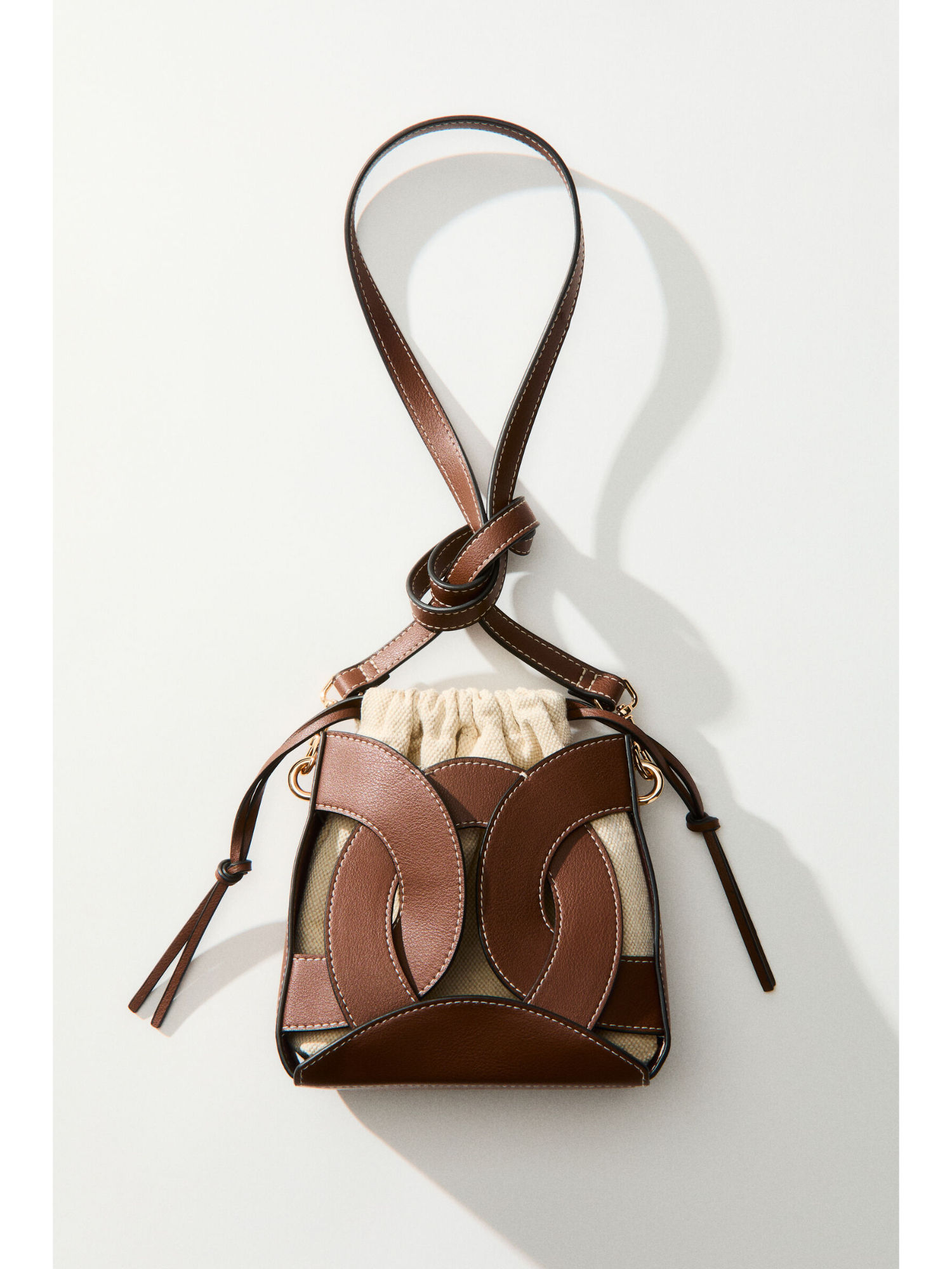 H&M Women Brown Crossbody Bucket Bag