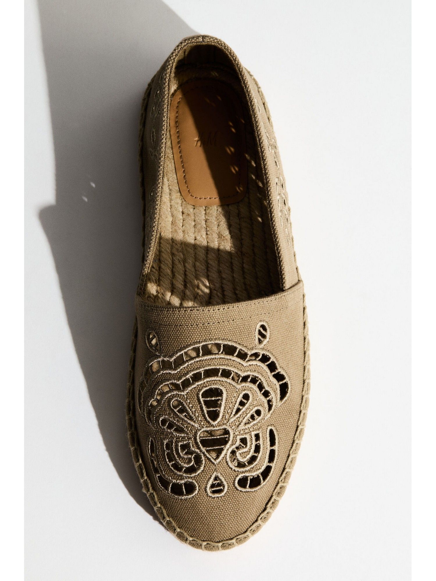 H&M Women Green Broderie Anglaise Espadrilles