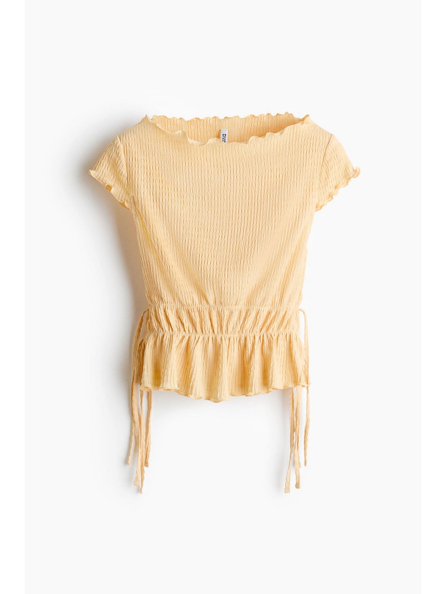 H&M Women Yellow Smocked top