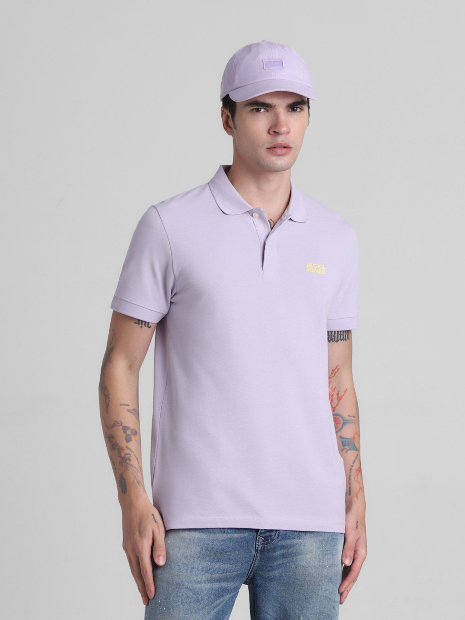 Jack & Jones Lavender Slim Fit Polo Tshirt