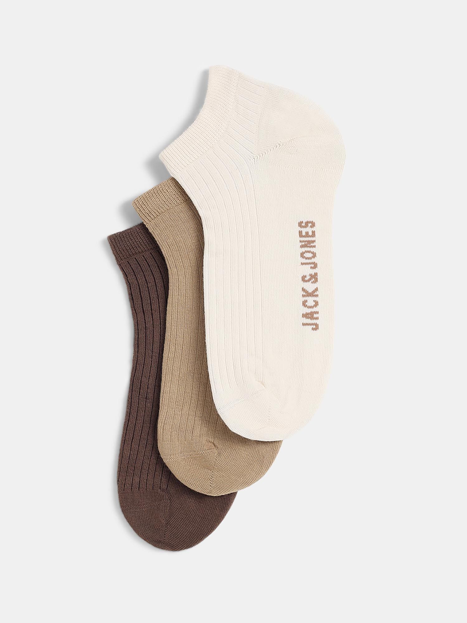 Jack & Jones Men Multi-Color Ankle Length Socks (Pack of 3)