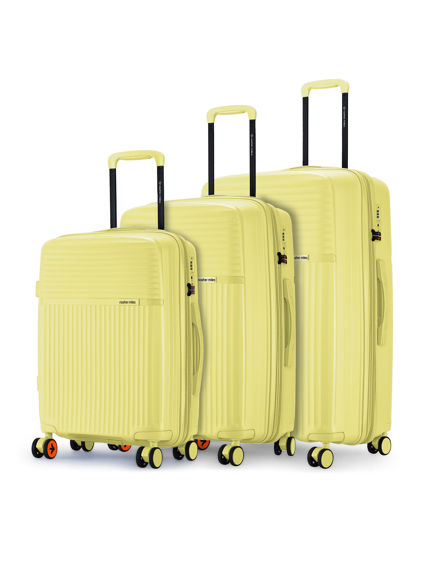 Nasher Miles Krabi Hard-Sided Polypropylene Yellow Trolley Bag
