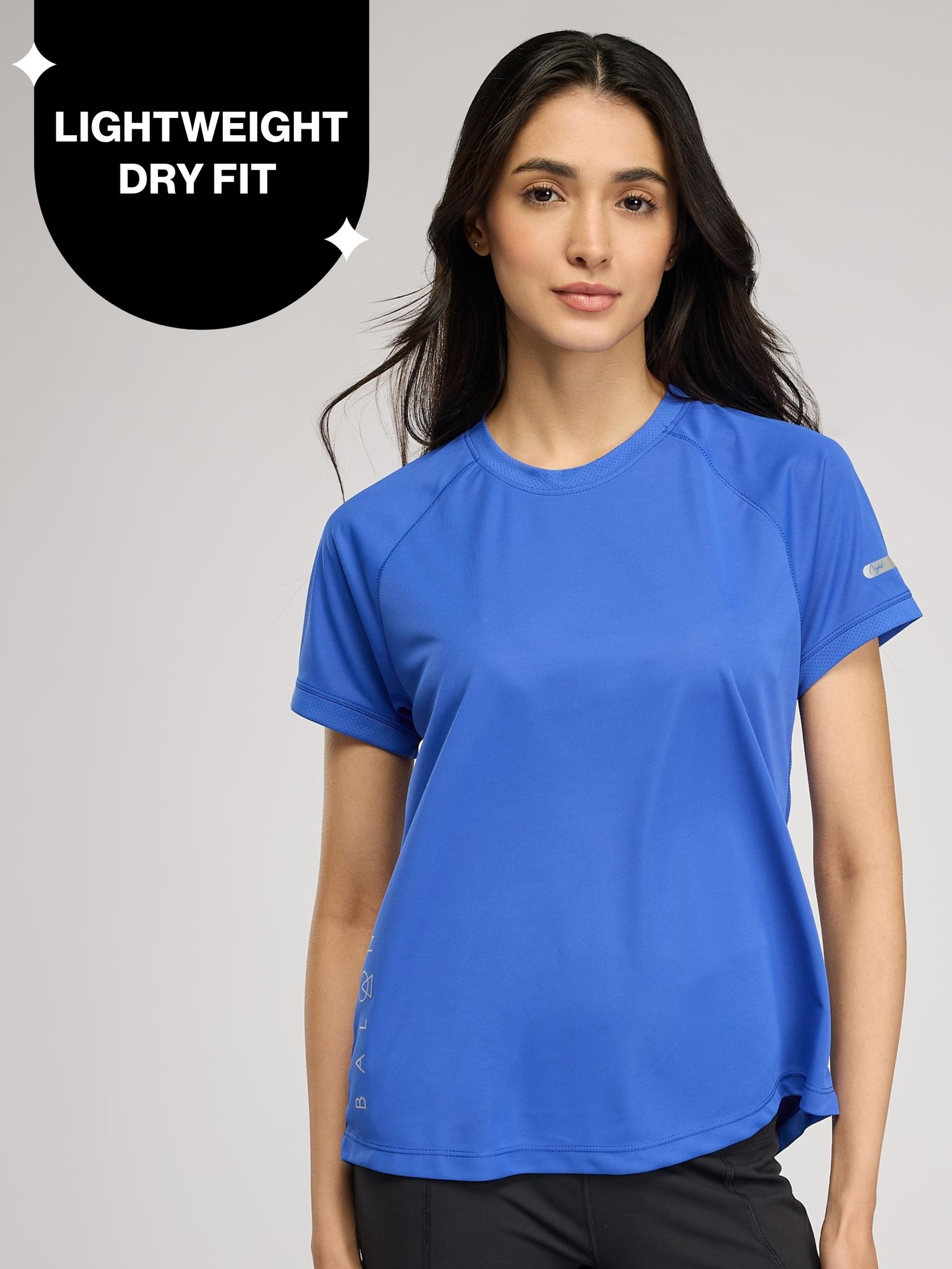 Nykd by Nykaa Quick Dry Half Sleeves Regular Fit Running Sports Tee NYK033 Bright Blue