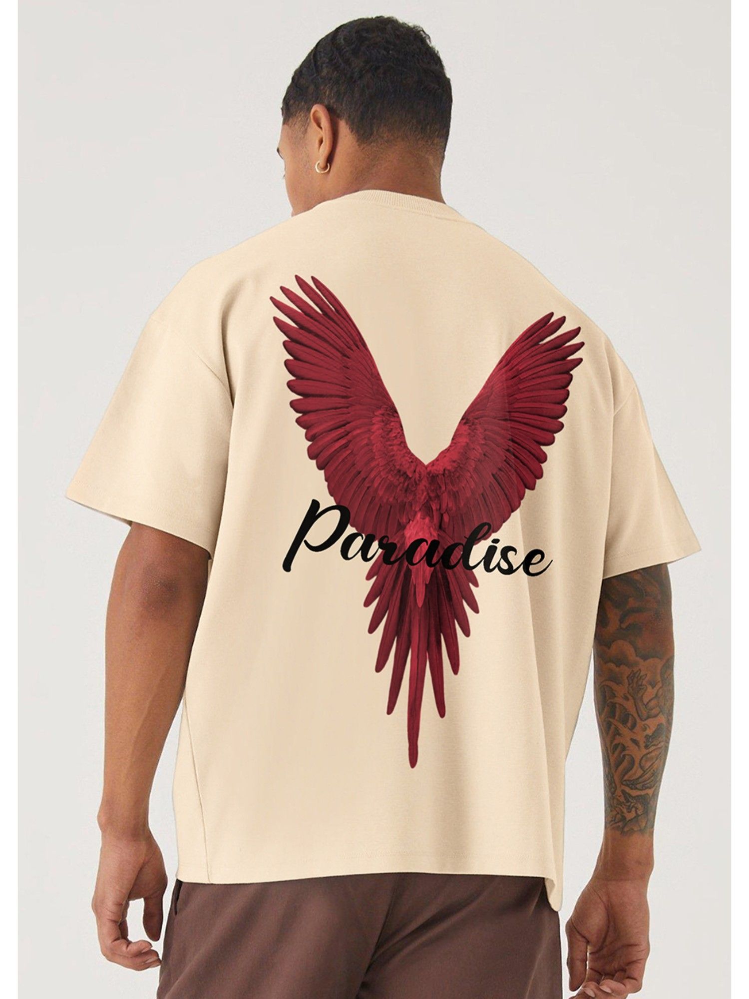PRONK Paradise Men Oversized Printed T-Shirt