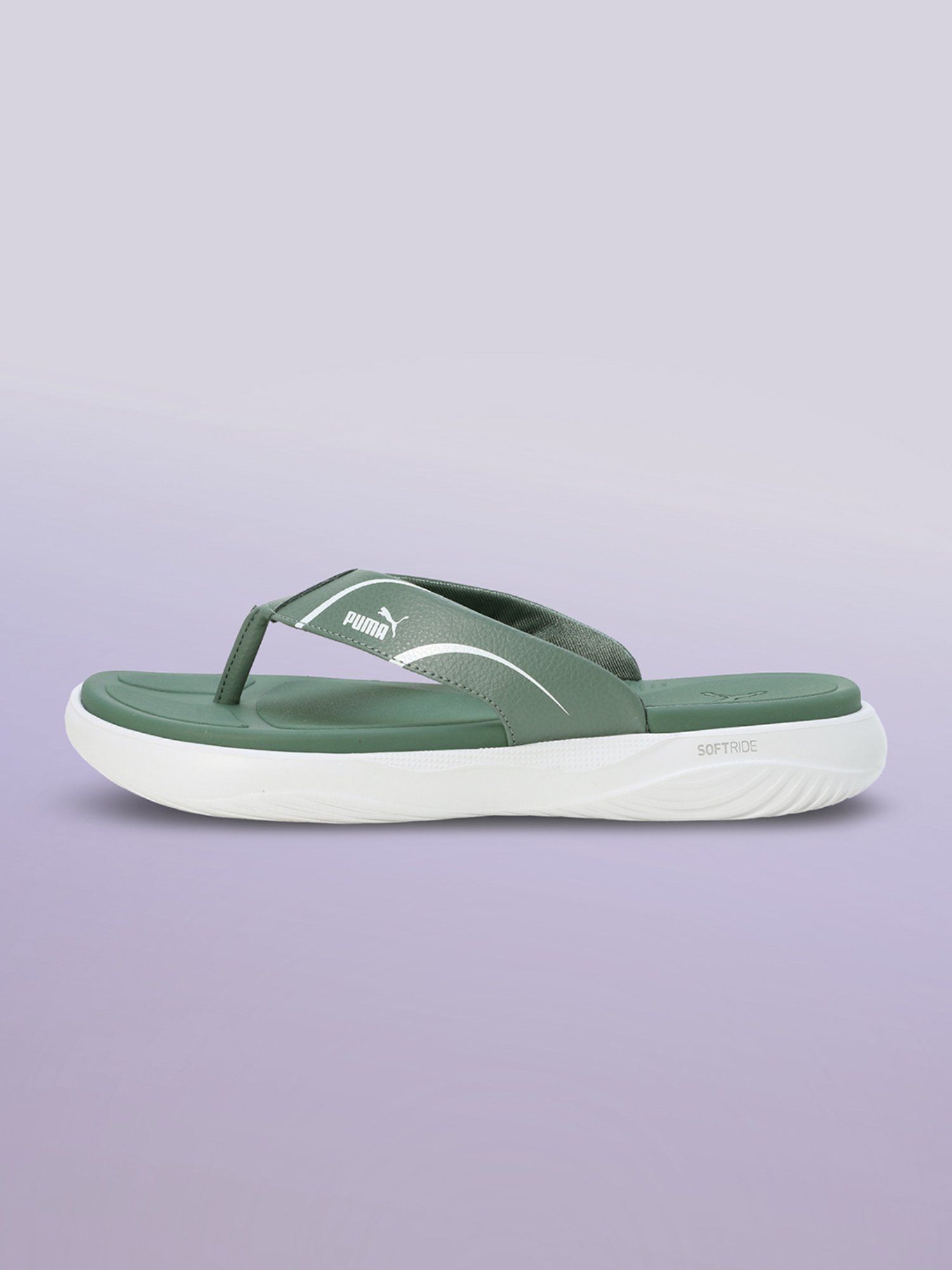 Puma Softride Seave Xpress Men Green Flipflops
