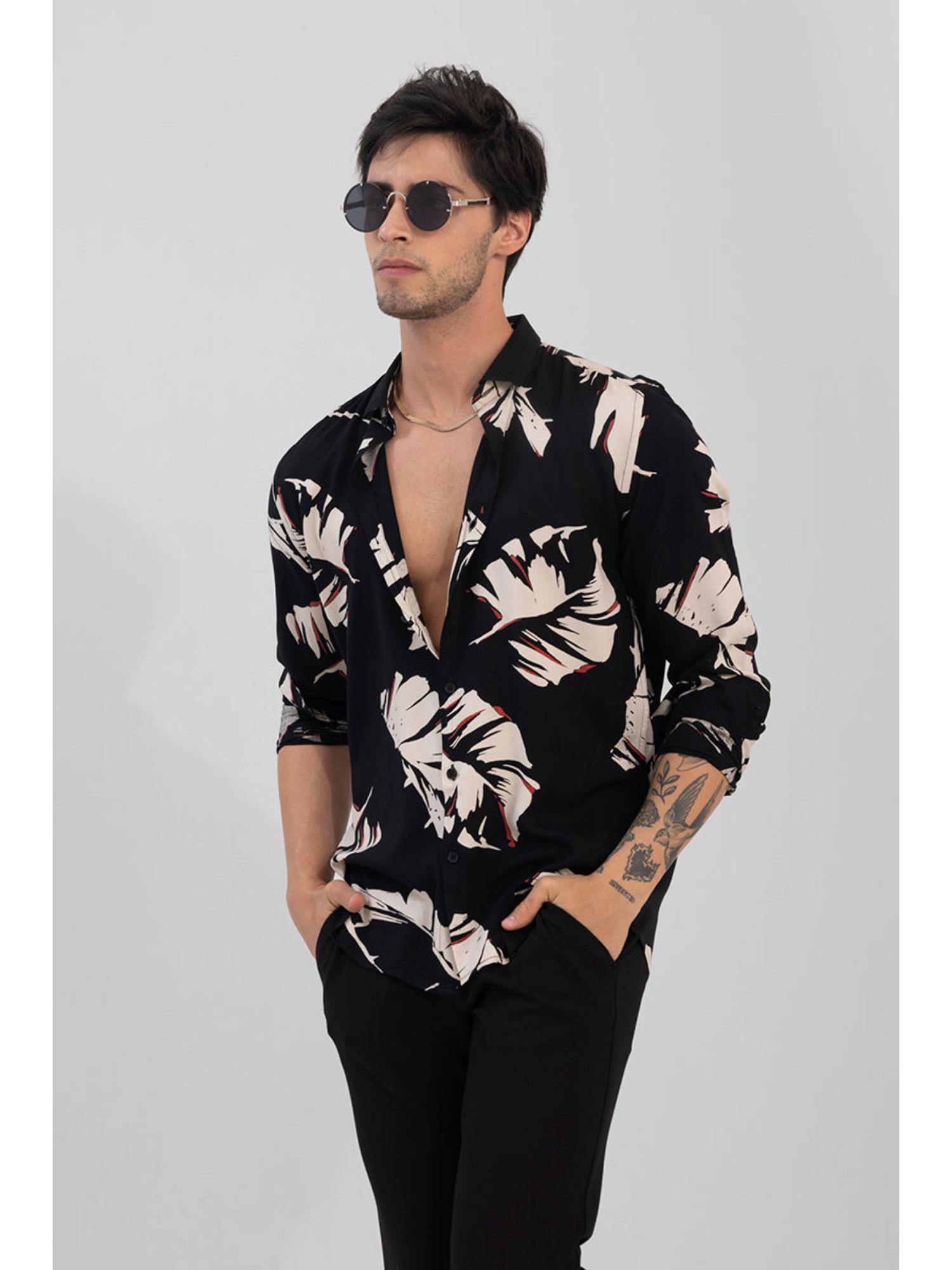 Snitch Cut Leaf Black Shirt