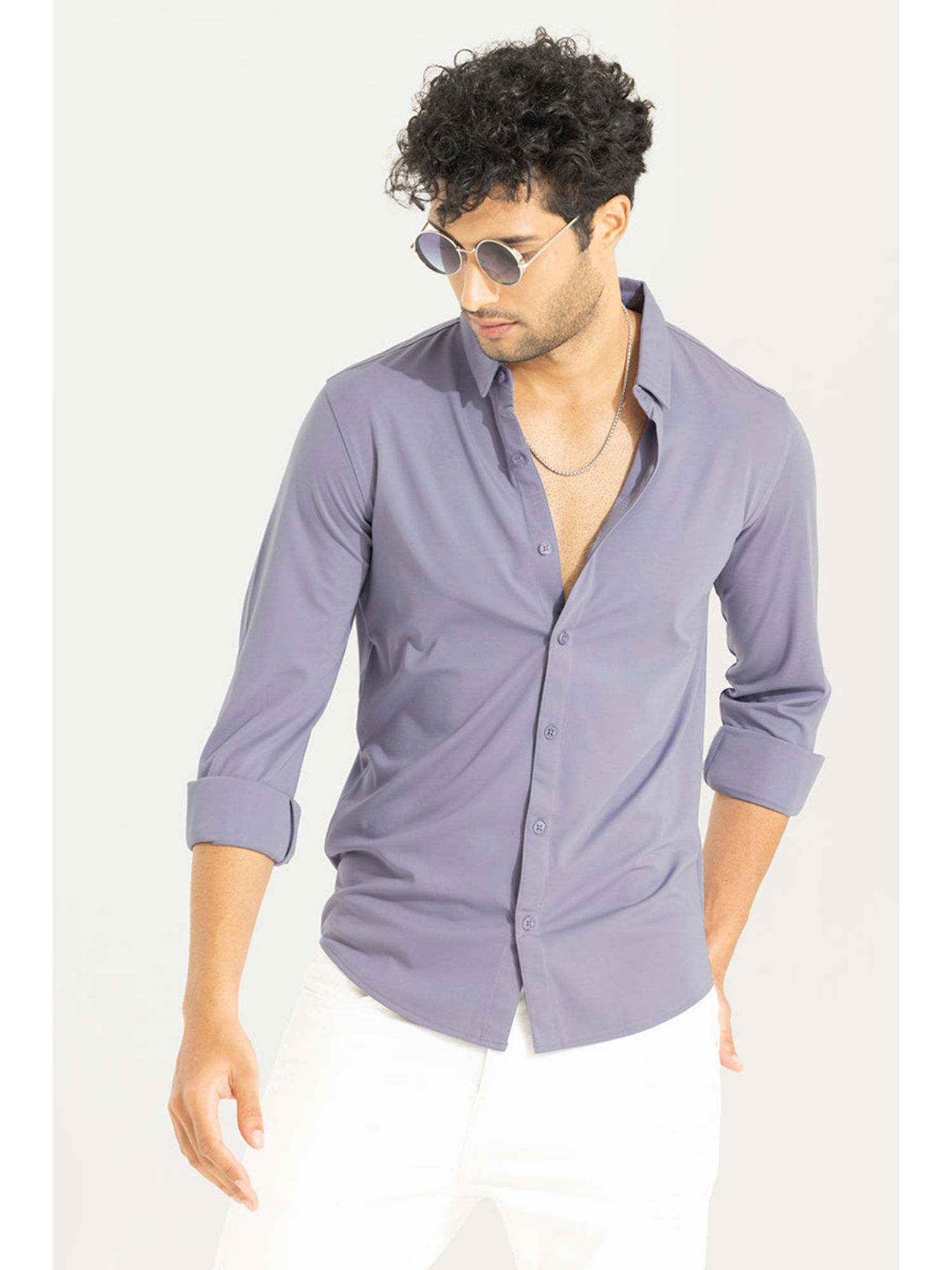 Snitch Men Superflex Lavender Shirt