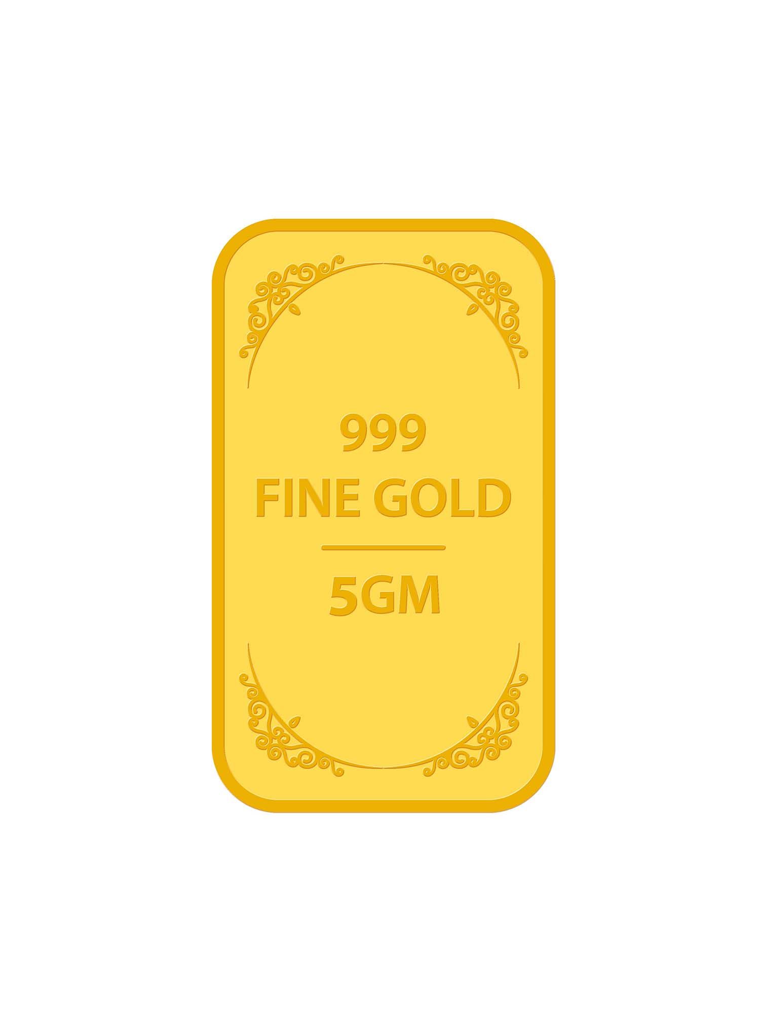 Swarnavarsham Muthoot Pappachan 24K 999 Gold Bar 5 Gm