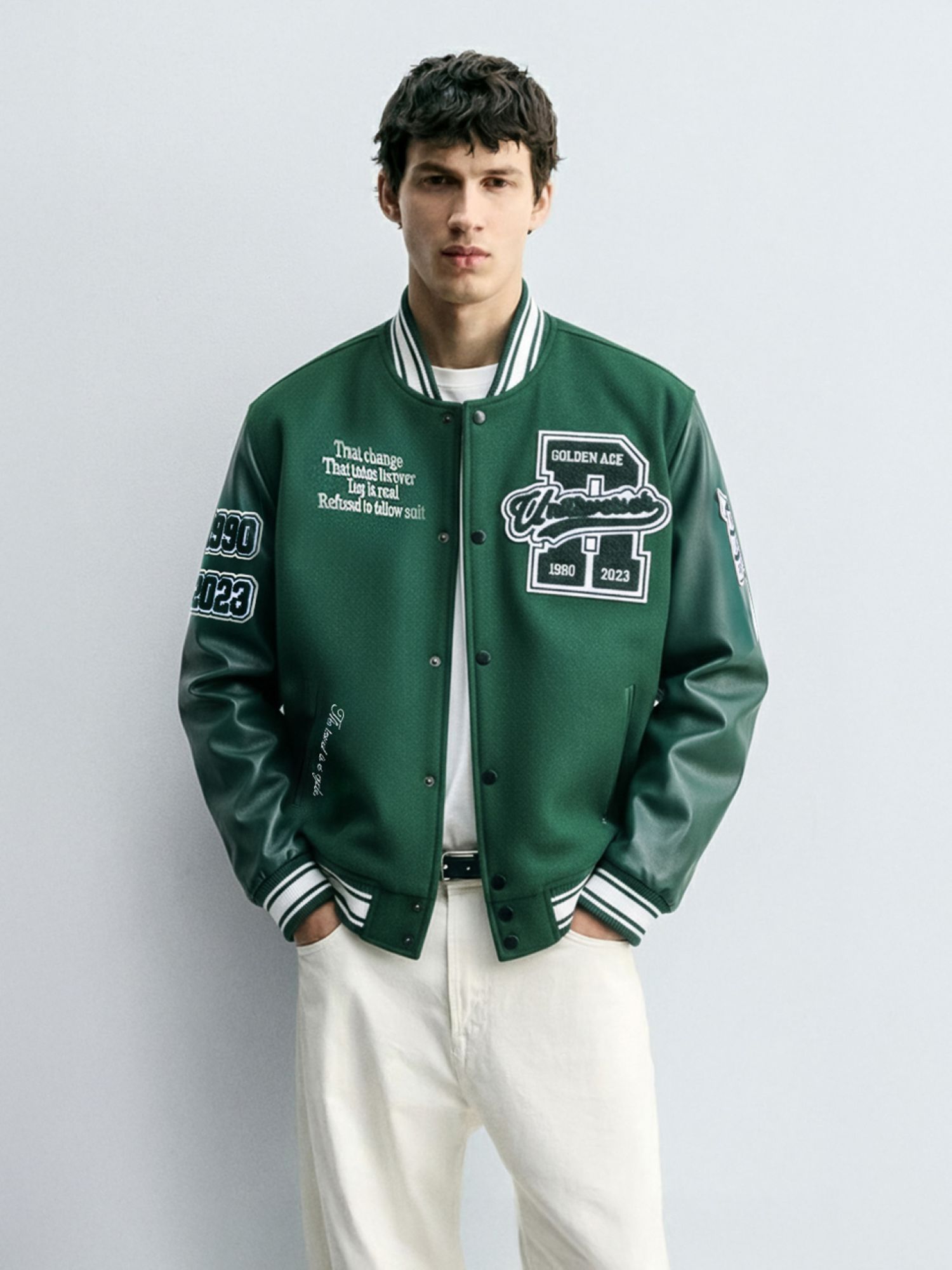 The Indian Garage Co Men Regular Fit Embroidered High Neck Full Sleeves Jacket