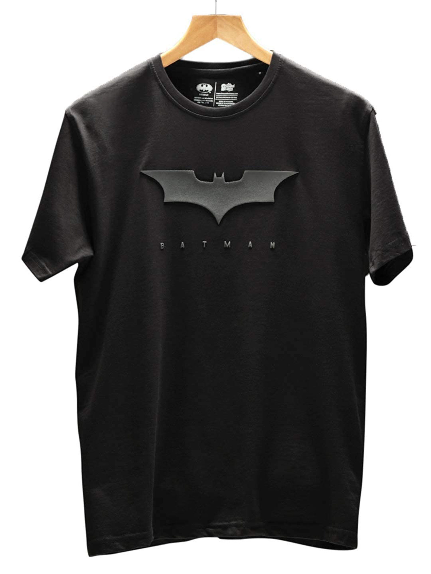 The Souled Store Men Official Batman 3d Logo Black T-shirts