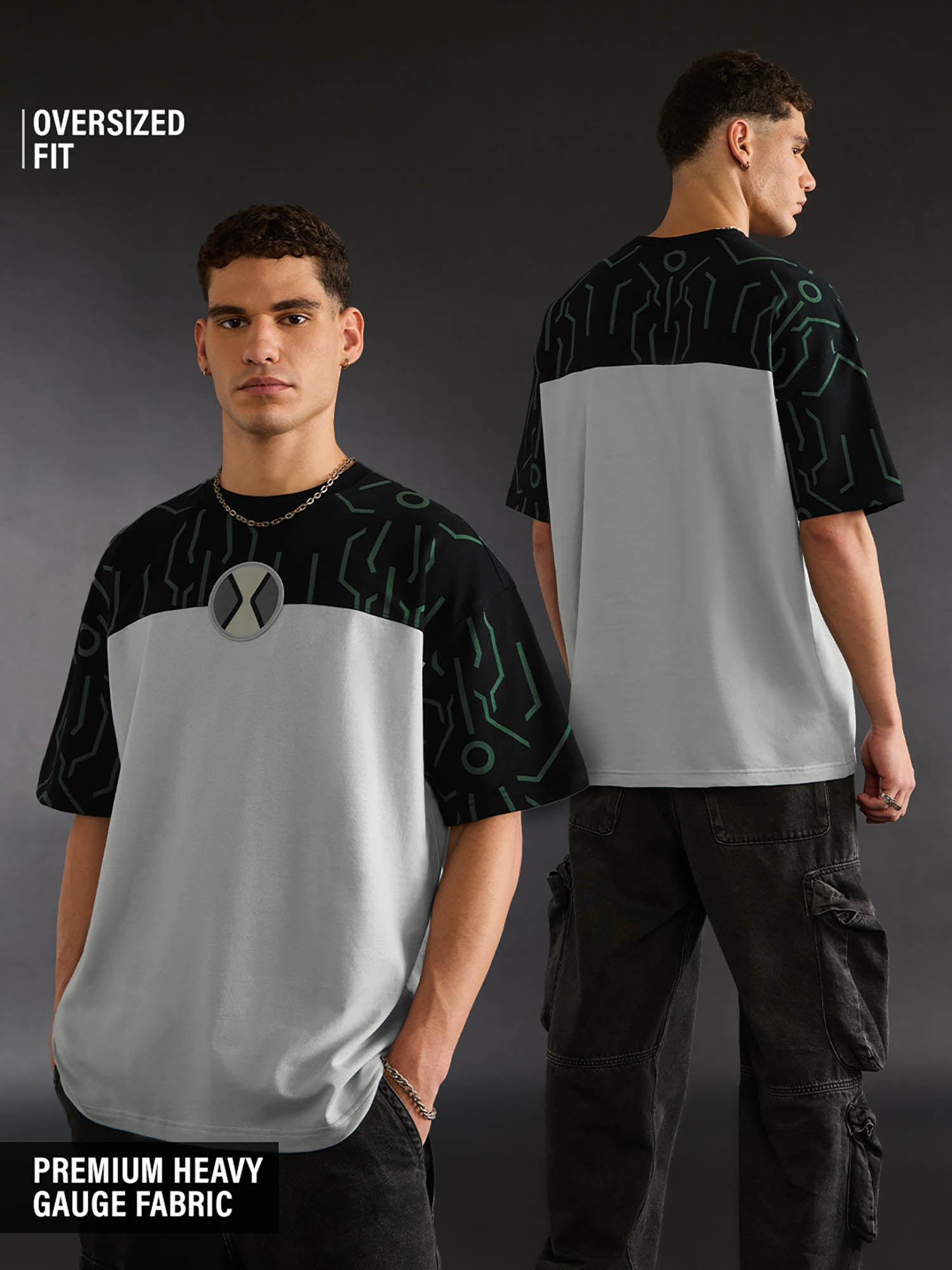 The Souled Store Official Ben 10: Upgrade Men Oversized T-Shirts