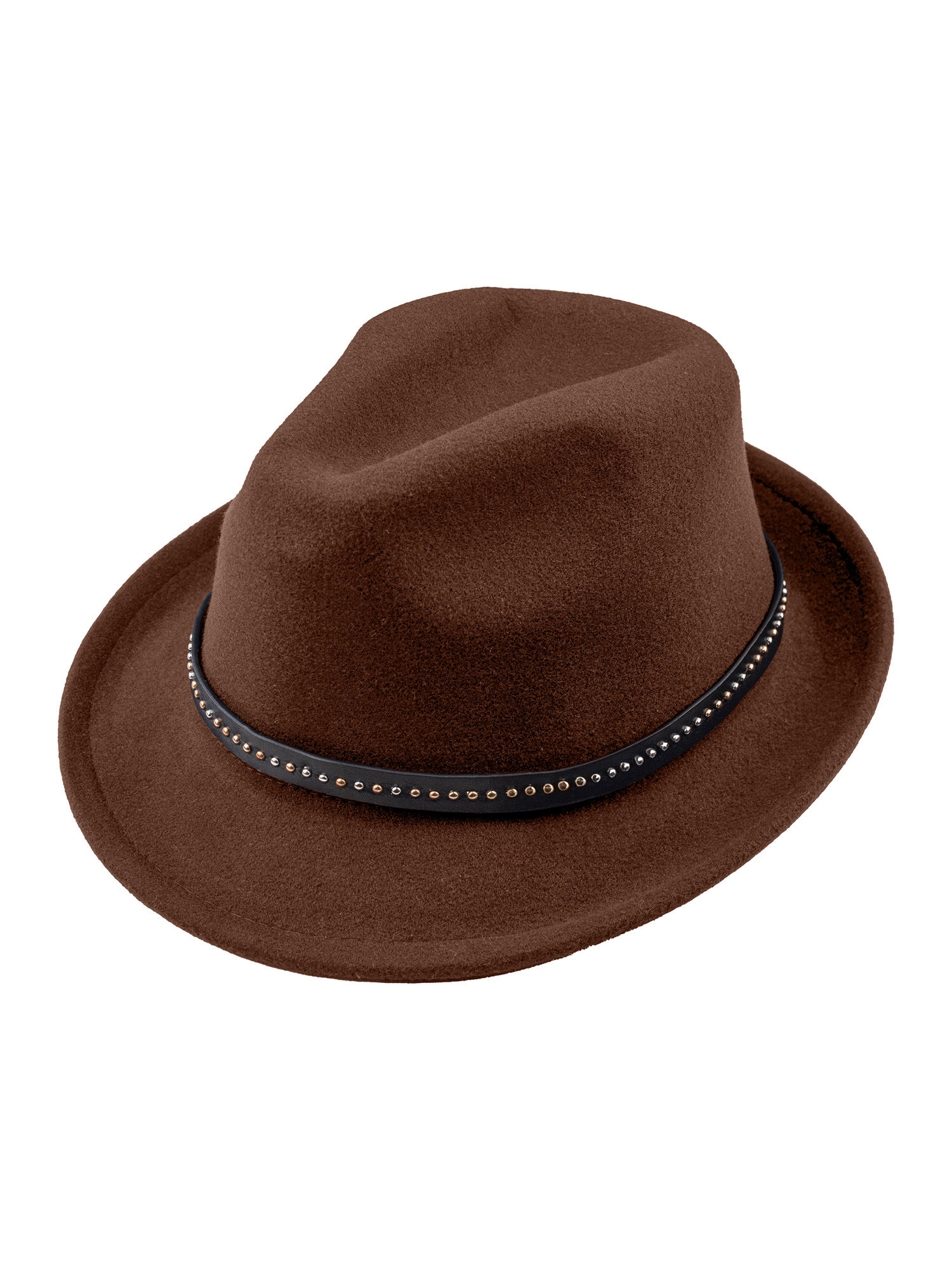 The Tie Hub Vintage Solid Dark Brown Fedora Hat