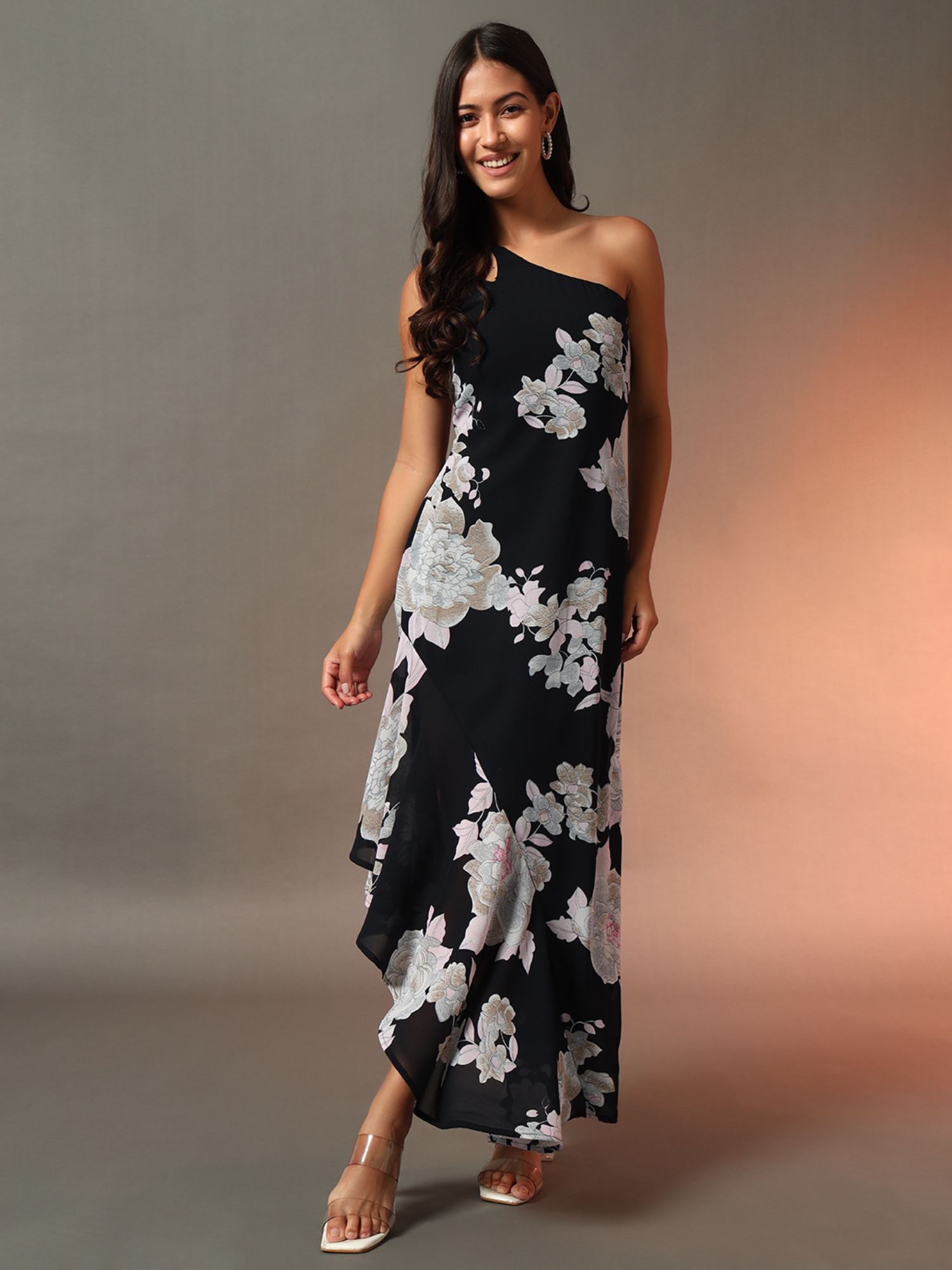 Trend Arrest Women Black Floral Maxi Dress