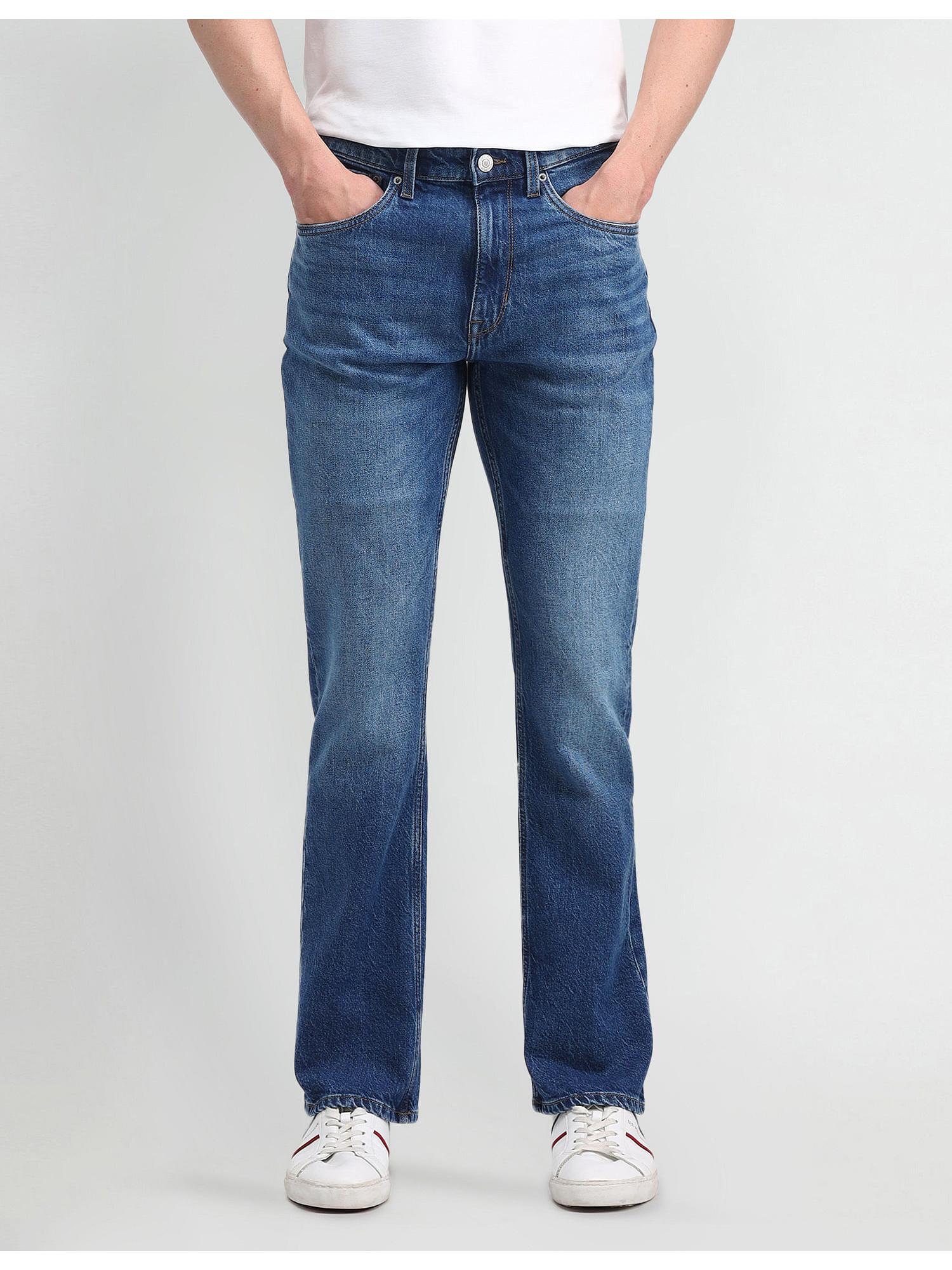U.S. Polo Assn. Denim Co. Men's Blue Solid Plain Jeans