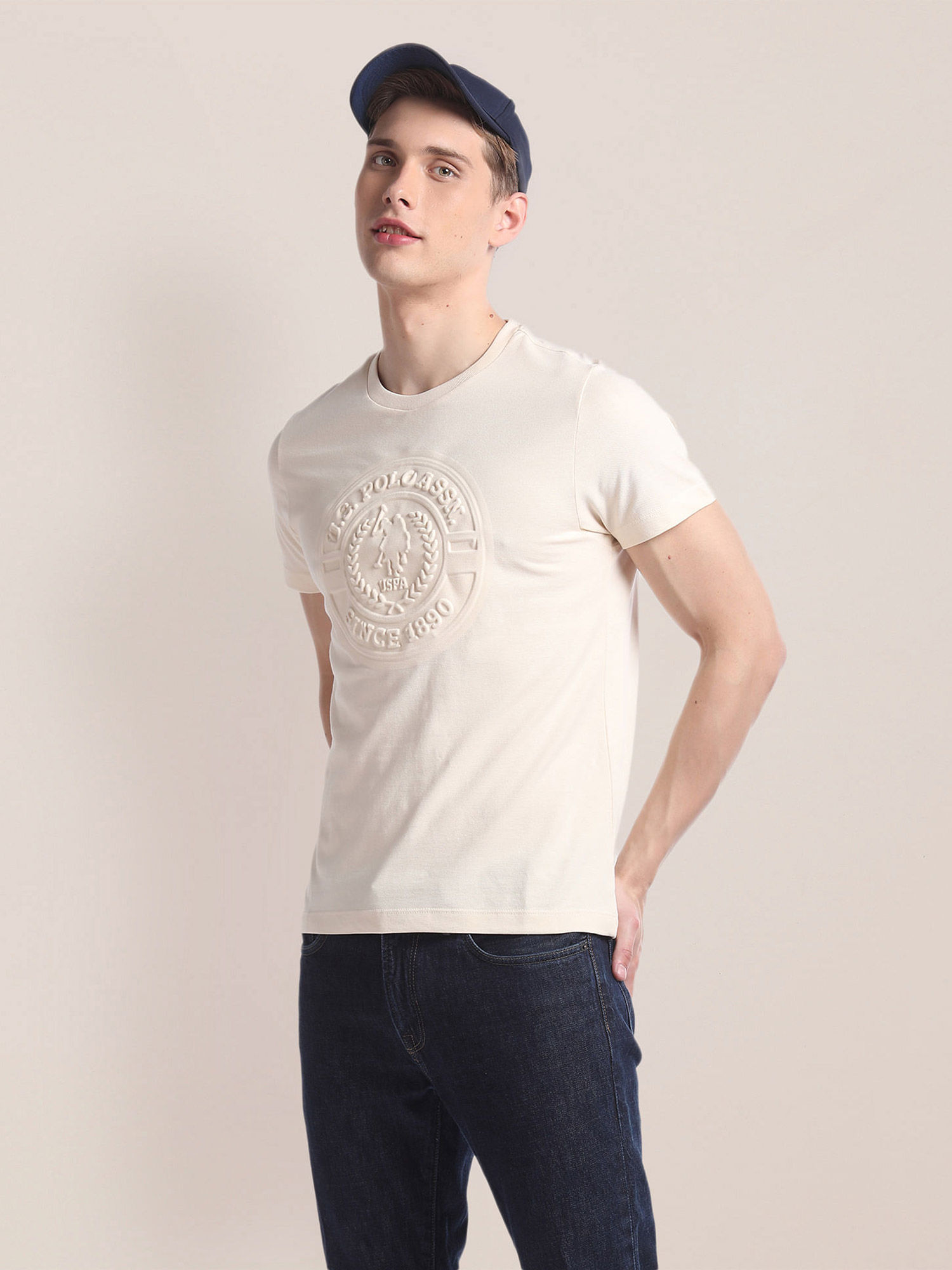 U.S. POLO ASSN. Self Design Slim T-Shirt